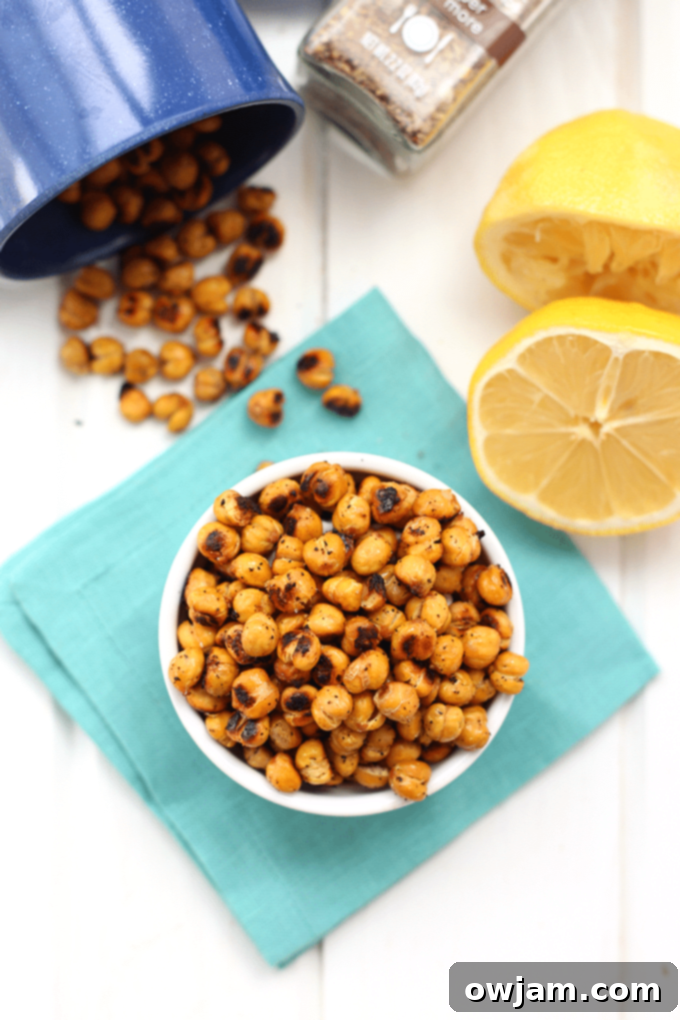 Lemon Pepper Roasted Chickpeas