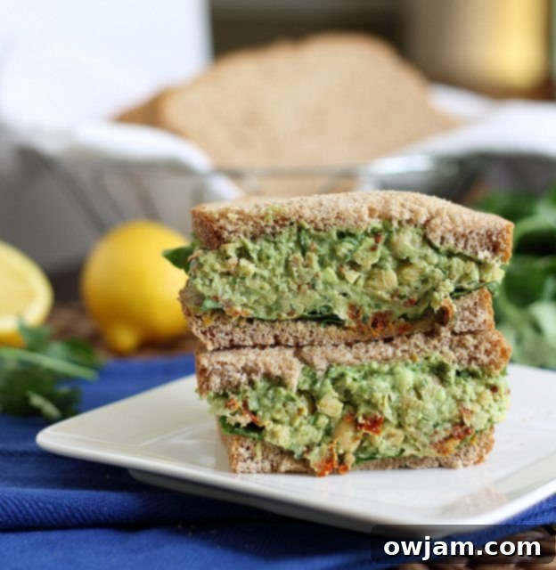 Chickpea Pesto Sandwich