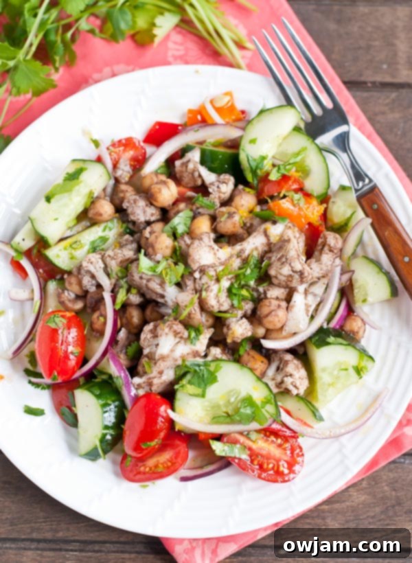 Spiced Chickpea and Cauliflower Salad