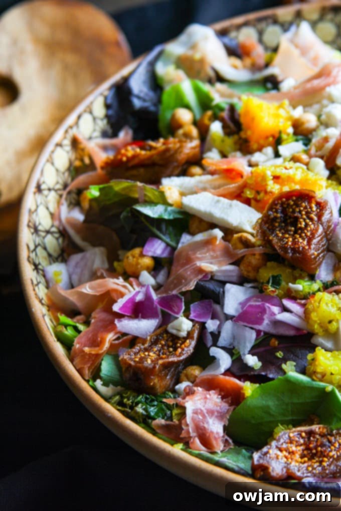Moroccan Salad with Fig, Basil and Prosciutto