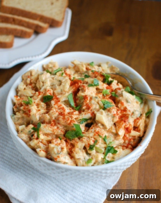 Homestyle Southern Sweet Egg Salad 2 Sweet Southern-Style Egg Salad in a bowl