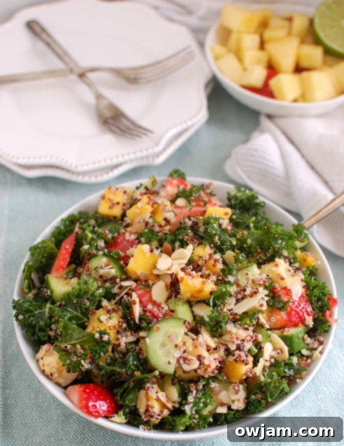 Vibrant Tropical Kale Quinoa Power Bowl 4 Tropical Kale Quinoa Salad - a healthy and delicious meal