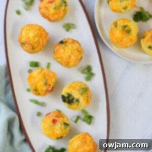 Broccoli Cheddar Cups on a white plate.