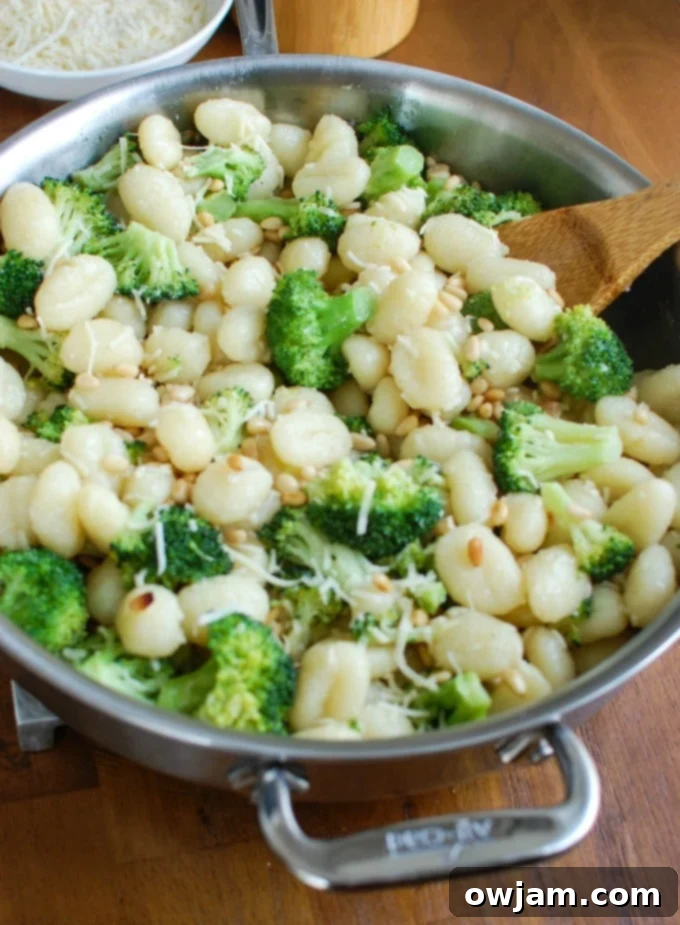 Nutty Brown Butter Gnocchi with Broccoli and Pine Nuts 5 Browned Butter Gnocchi with Broccoli and Pine Nuts - a fast and delicious dinner recipe