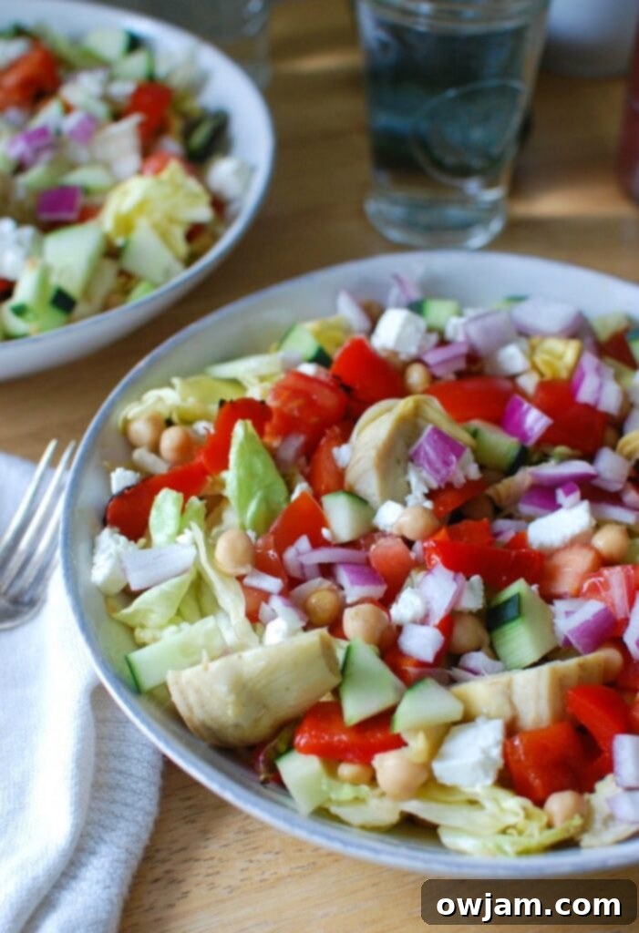 Vibrant Mediterranean Chickpea Salad 2 Mediterranean Chickpea Vegetable Salad - A satisfying and healthy lunch option