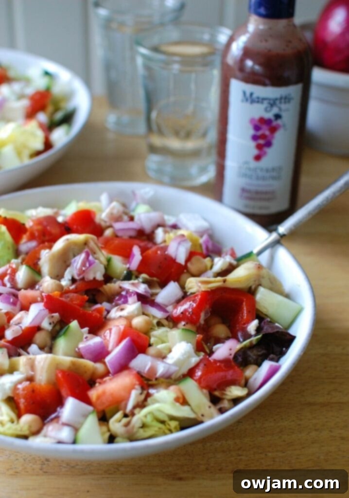 Vibrant Mediterranean Chickpea Salad 3 Close-up of Mediterranean Chickpea Vegetable Salad ingredients