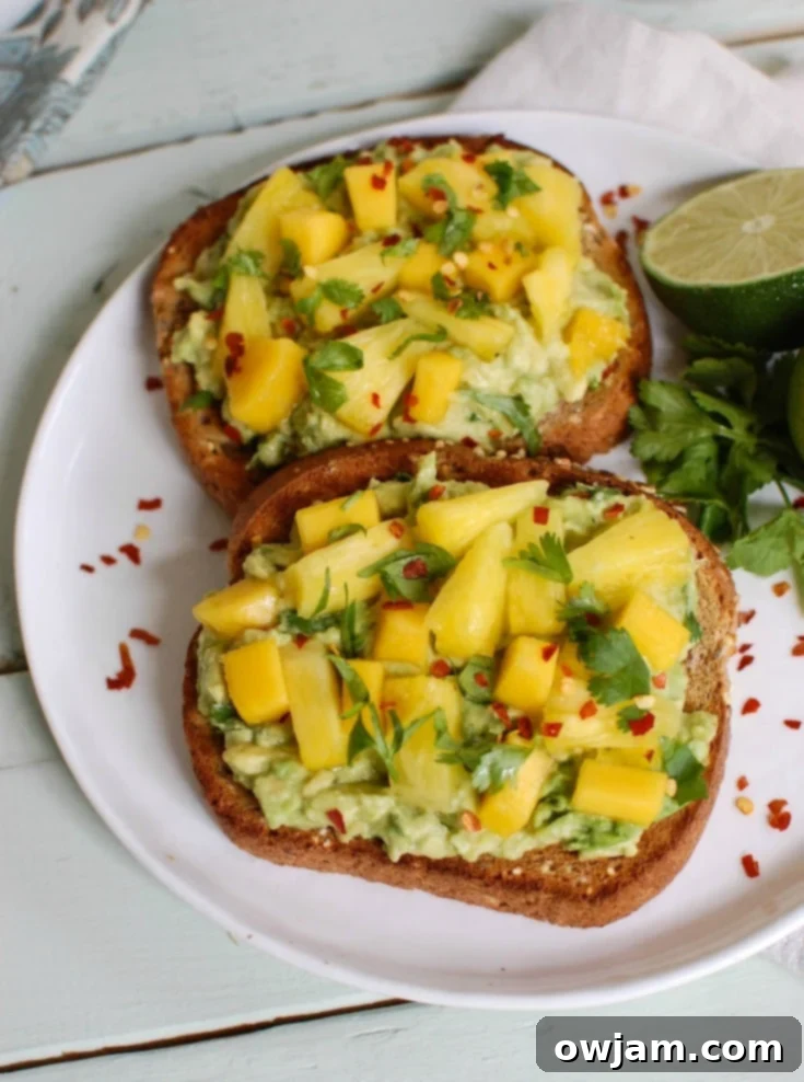 Tropical Avocado Toast - breakfast