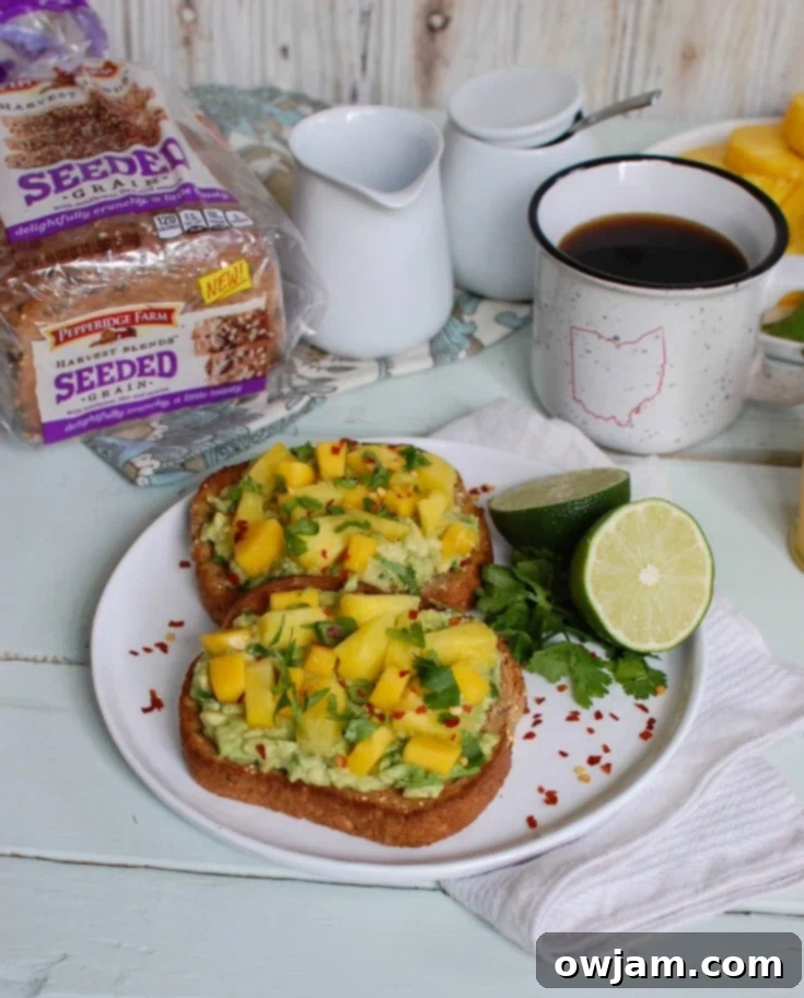 Tropical Avocado Toast - snack