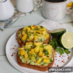 Tropical Avocado Toast - healthy lunch