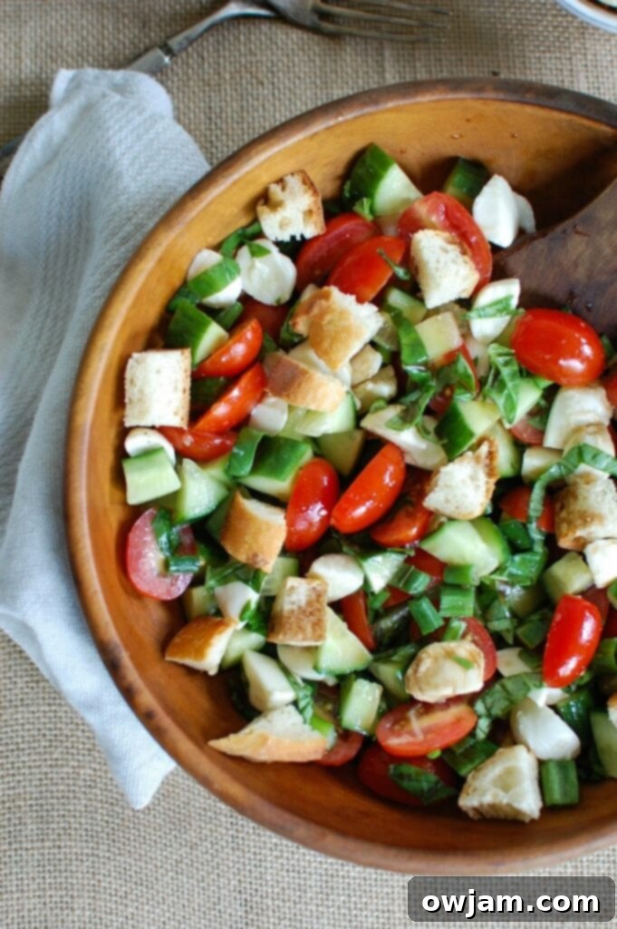 Torn Bread Caprese Salad 2 Caprese Panzanella is a simple summer salad. Everything comes together in under 20 minutes!