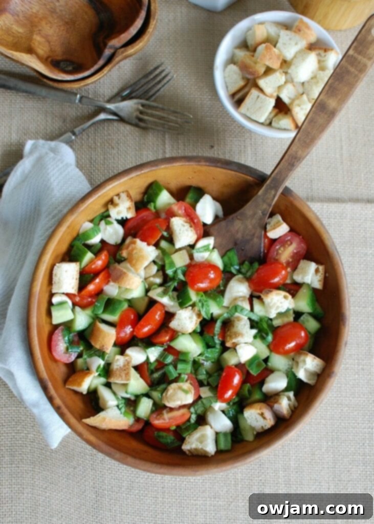 Torn Bread Caprese Salad 3 Caprese Panzanella is a simple summer salad. Everything comes together in under 20 minutes!