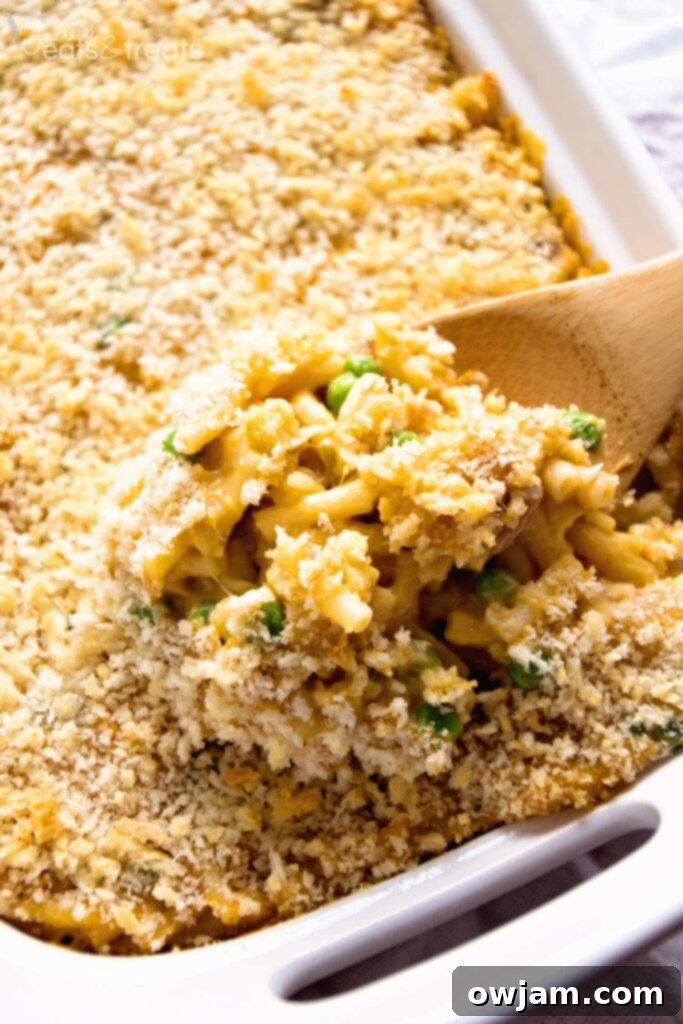 Tuna Macaroni Casserole - a classic comfort food made healthier