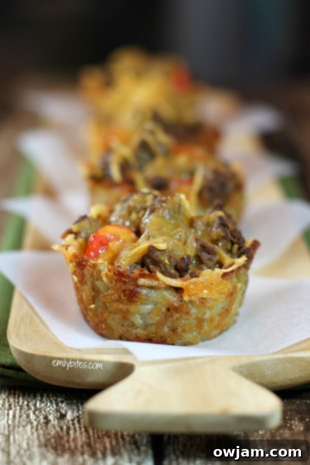 Cheeseburger Hash Brown Cups - a fun twist on a classic for dinner