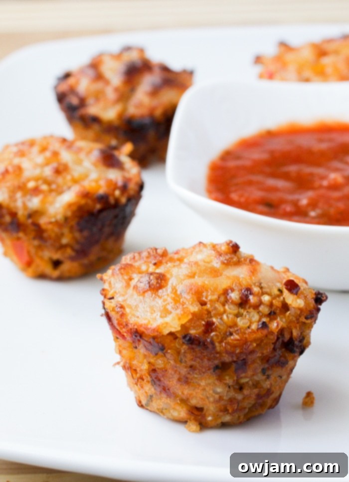 Quinoa Pizza Bites - a healthy and fun lunch or dinner option for kids