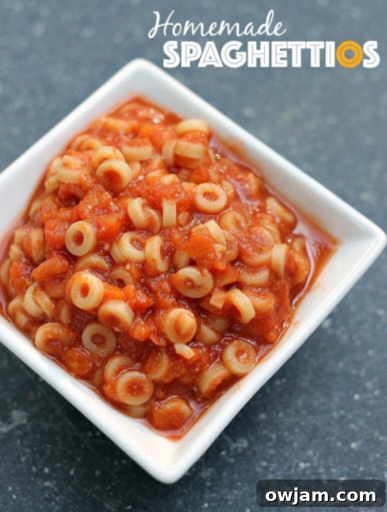 Homemade Spaghettios - a kid-friendly dinner made with wholesome ingredients