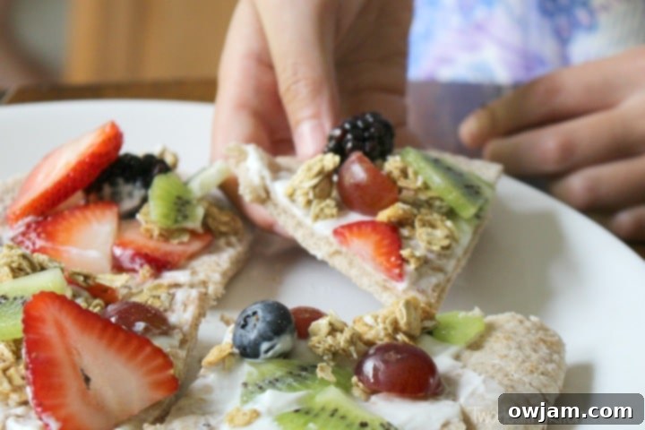 No Bake Fruit Pizzas - a colorful and healthy dessert or snack