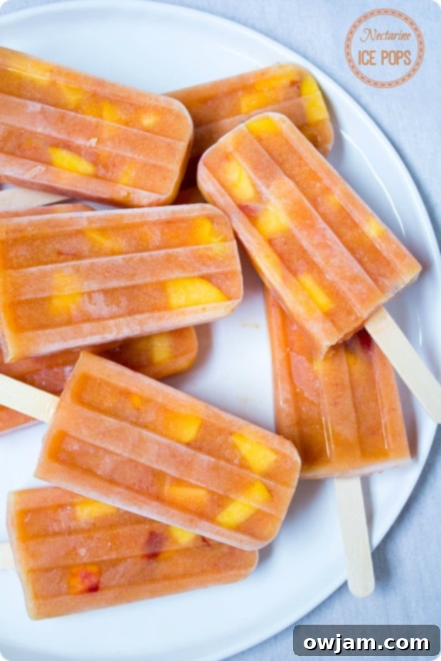 Nectarine Ice Pops - a refreshing and healthy frozen treat