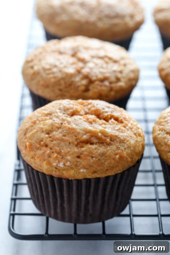 Applesauce Carrot Cake Muffins are a delicious and healthy way to start the day.