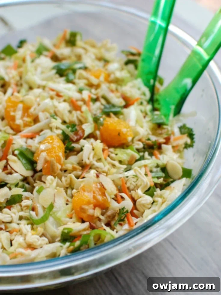 Zesty Ramen Crunch Salad 3 Asian Ramen Noodle Salad is ready in under 15 minutes. This is great for summer BBQs.