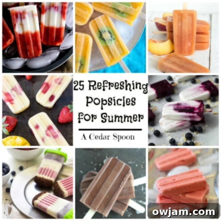 25 Icy Delights to Beat the Summer Heat 2 Make one of these 25 Refreshing Popsicles for Summer! There are healthy and indulgent options which are perfect for kids and adults.