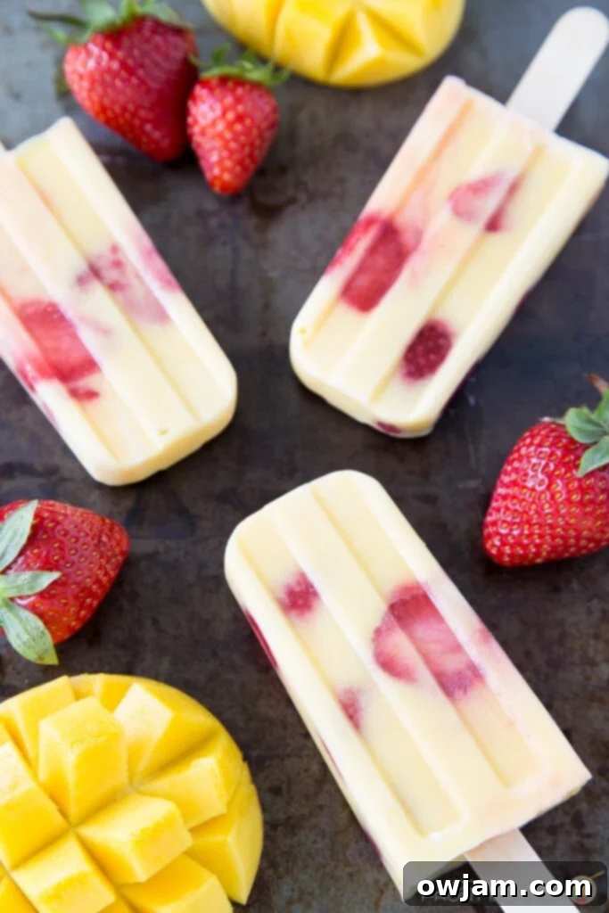 25 Icy Delights to Beat the Summer Heat 17 Strawberry Yogurt Pops