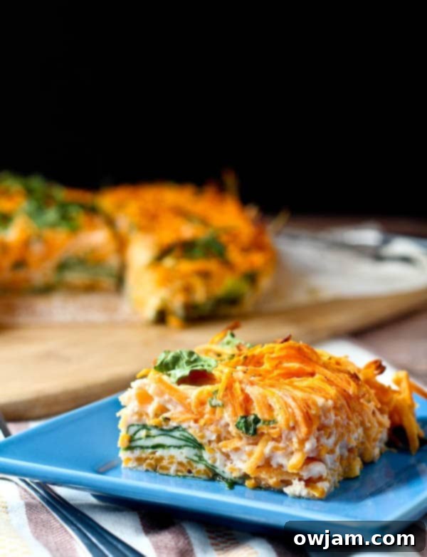 Egg White Breakfast Bake with Sweet Potato and Spinach
