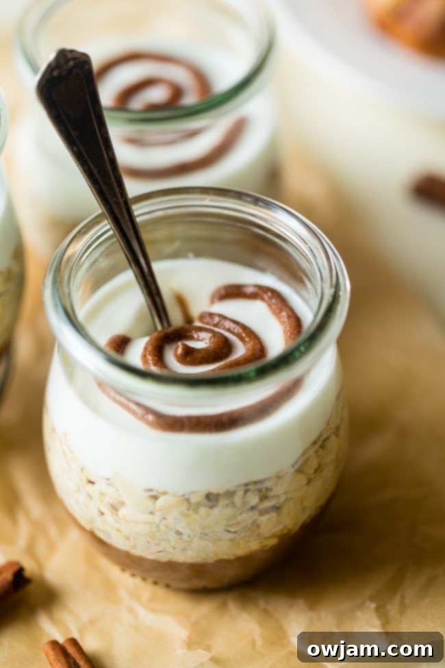 Gluten Free Cinnamon Roll Overnight Oats