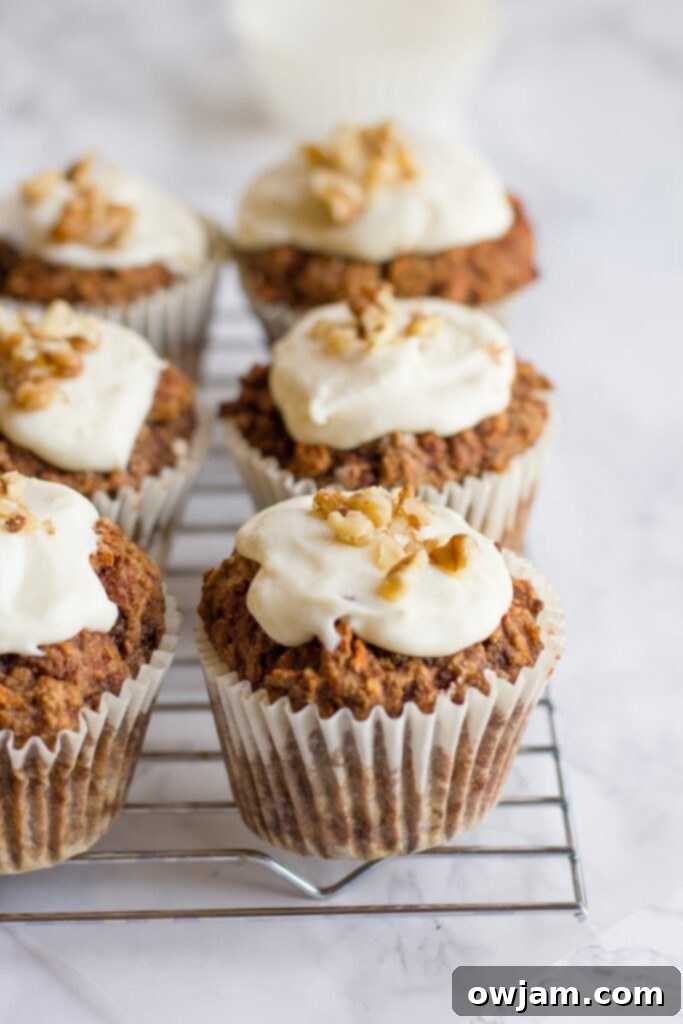 Healthy Carrot Cake Muffins