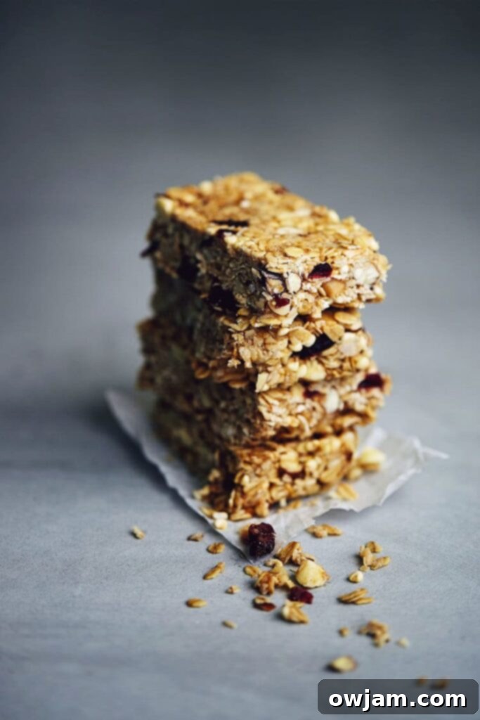 White Chocolate Macadamia Nut Granola Bars
