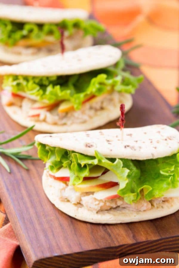 Vegetarian Bean and Apple Sandwich with Rosemary and Parmesan.