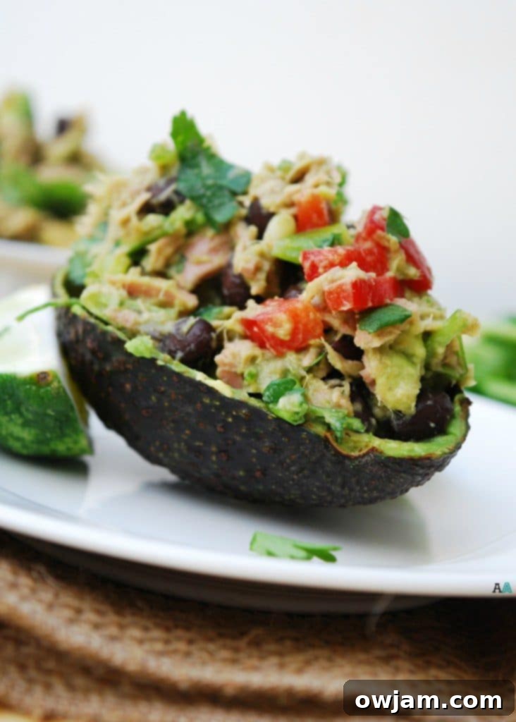 Mexican Tuna Salad served in a bowl, garnished with cilantro.
