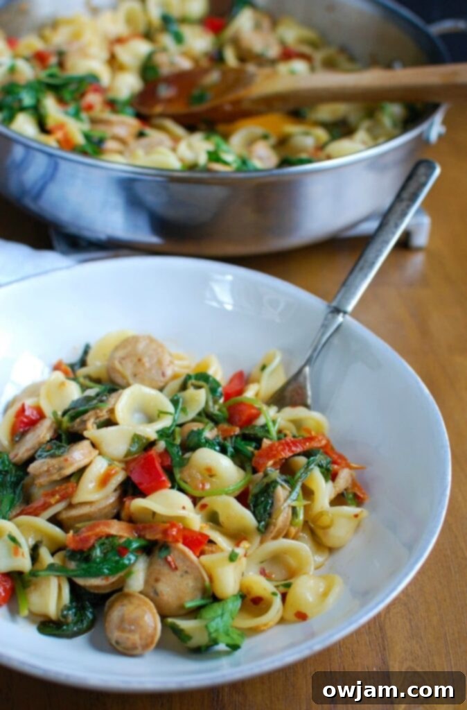 Orecchiette with Sausage Kale and Sundried Tomato is a 20 minute pasta dish that brings unique flavors together to create a mouthwatering dish. Orecchiette pasta is paired with chicken sausage, kale, sundried tomatoes and finished off in a light olive oil and lemon sauce.
