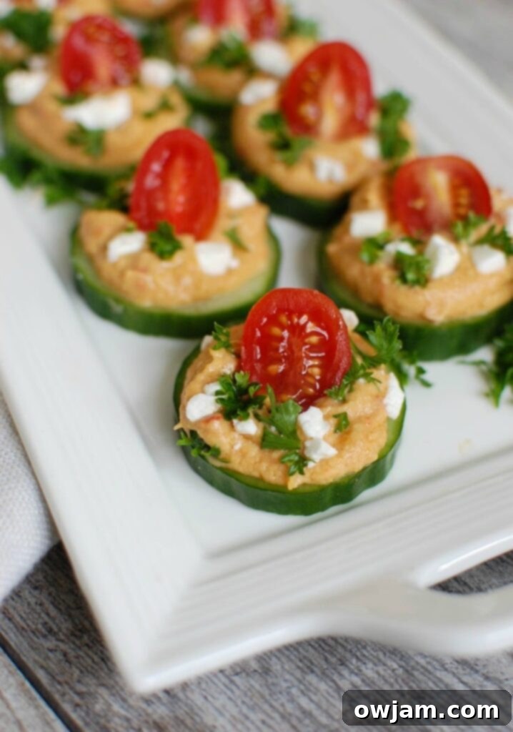 Cucumber Hummus Bites - the best appetizer