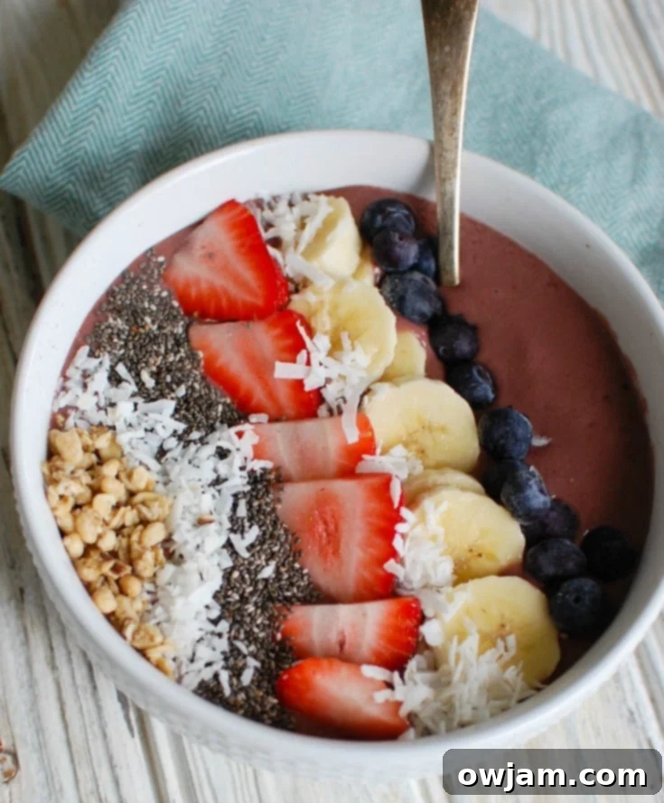 Vibrant Chia Fruit Delight 2 Chia Seeds Fruit Bowl with a blue napkin.