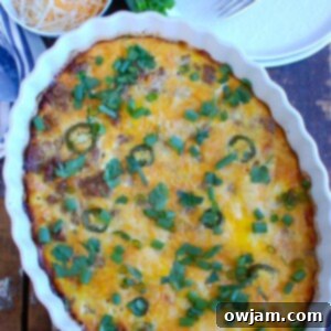 Southwest Sunrise Bake 9 Southwestern Baked Breakfast Casserole with jalapeños