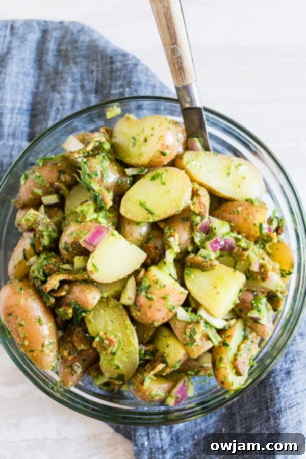 Herbed Dijon Mustard Potato Salad, a sophisticated twist on classic potato salad.