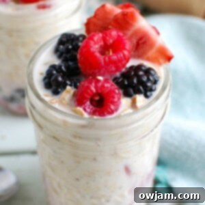 Overnight Triple Berry Oatmeal