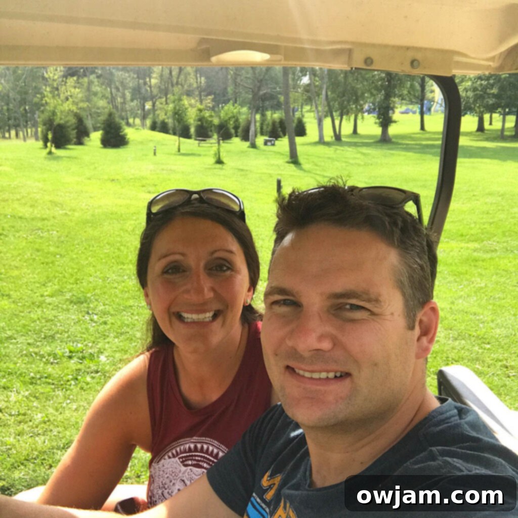 Golf cart touring Pyramid Hill Sculpture Park