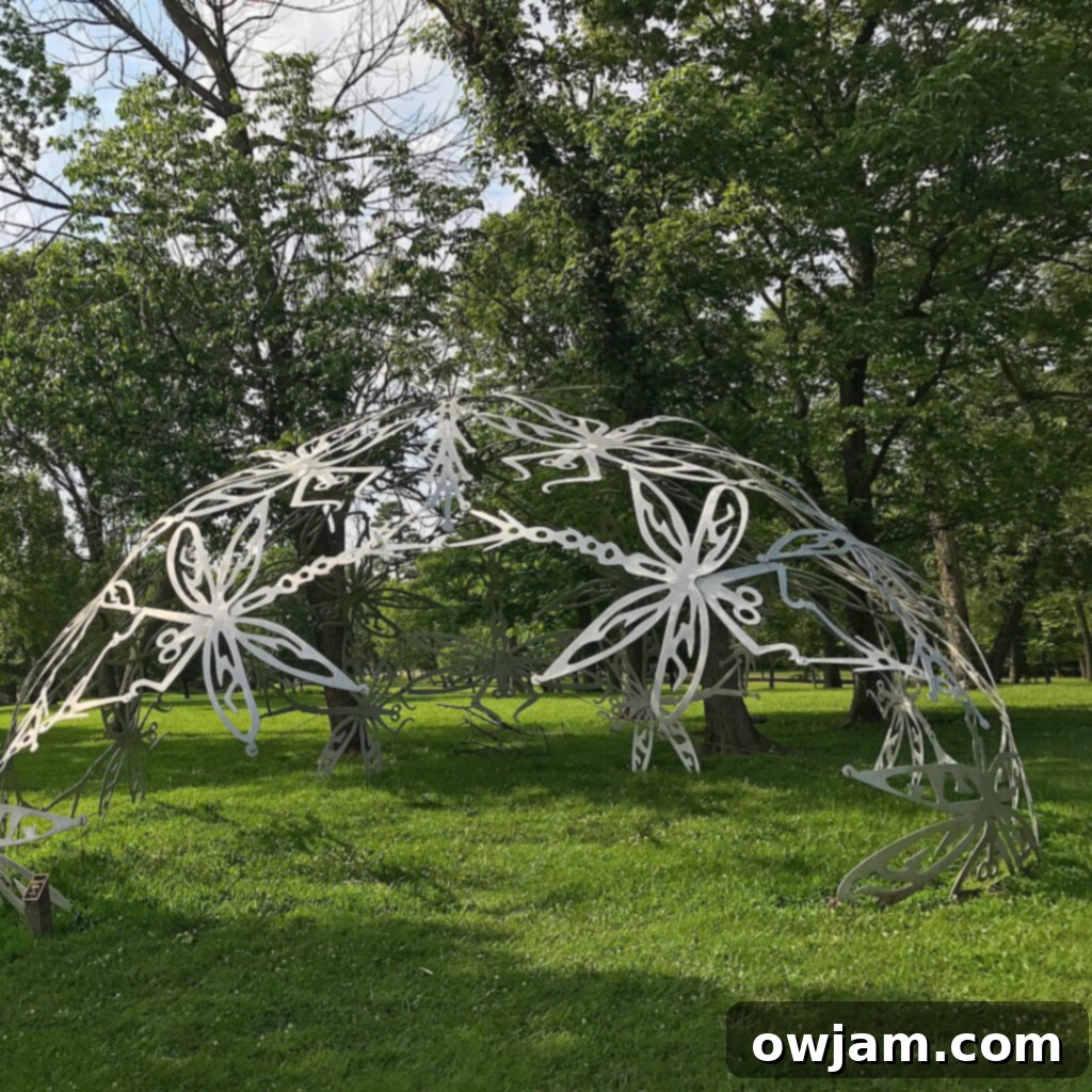 Another sculpture at Pyramid Hill, set against natural landscape