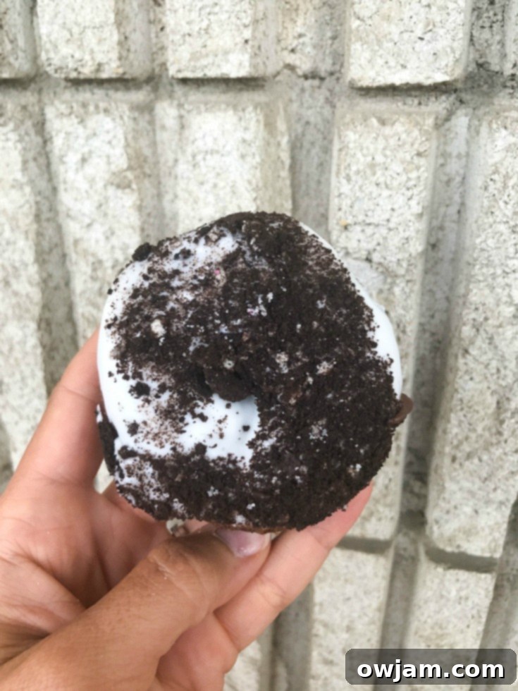 Close-up of a variety of donuts
