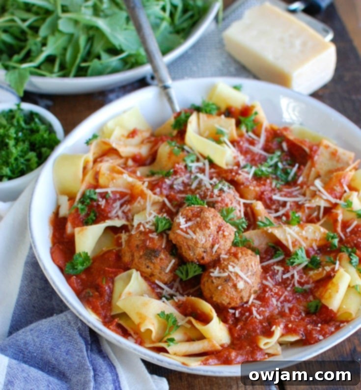 Tender Slow Cooker Veal Meatballs 2 Slow Cooker Veal Meatballs in bowl.