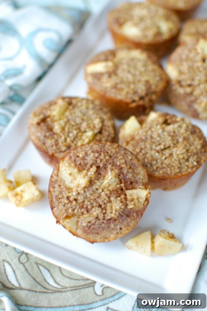 Baked Apple Cinnamon Steel Cut Oat Cups make an easy, make-ahead breakfast or snack that is heart healthy and filling. Steel cut oats are mixed together with Greek yogurt, applesauce, cinnamon and apples to create a delicious oatmeal cup.
