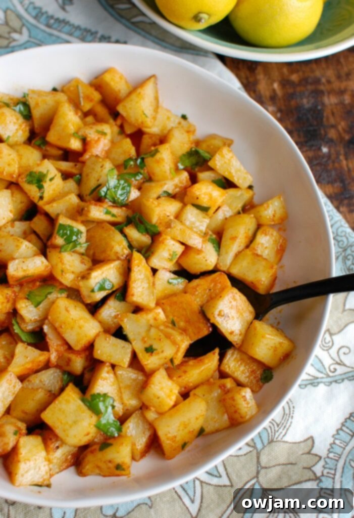 Lebanese Potato Kick 3 Spicy Lebanese Potatoes are crisp on the outside, tender on the inside and will spice up any meal. The sauce on these potatoes is the star featuring coriander, paprika, cayenne pepper mixed with olive oil and lemon juice. The dish is finished off with your favorite herb, cilantro or parsley.
