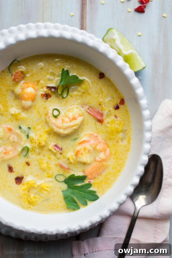 19 Fresh & Healthy Seafood Delights 20 Creamy and aromatic Thai Coconut Shrimp Soup, brimming with fresh ingredients like shrimp, coconut milk, lemongrass, and lime, offering a comforting and exotic flavor.