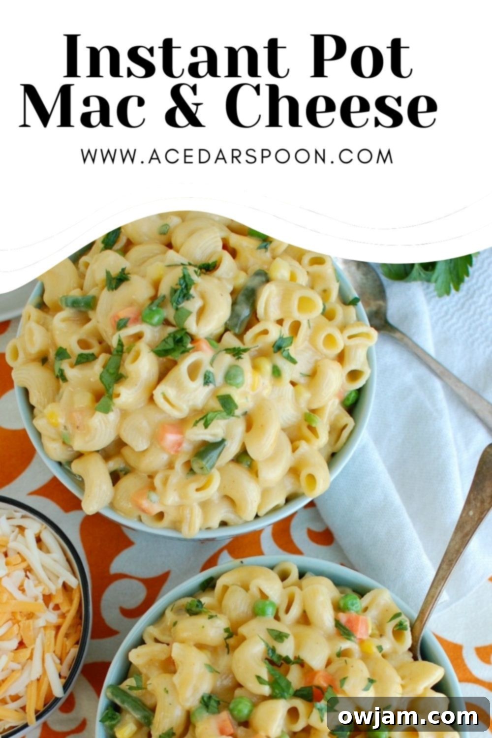 One Pot Veggie Mac Magic 7 Instant Pot Vegetable Mac and Cheese in bowl