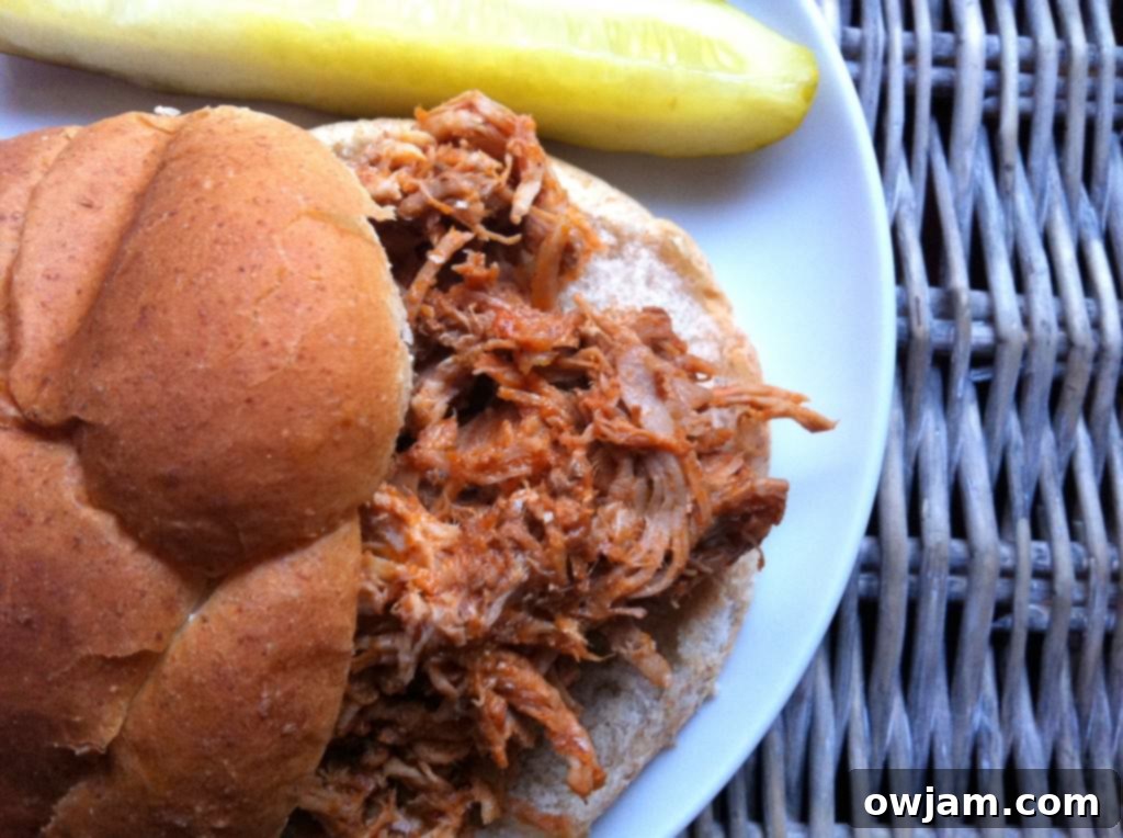 Juicy Slow Cooker BBQ Pulled Pork Sandwiches for a quick family meal