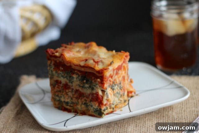 Hearty Slow Cooker Lasagna with Ground Pork and Spinach