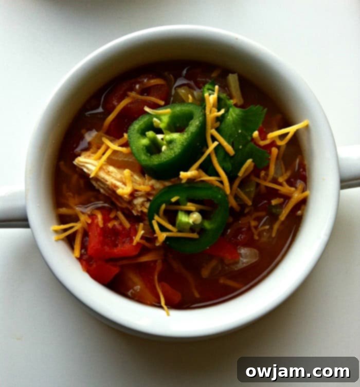 Quick and Healthy Slow Cooker Chicken Tortilla Soup