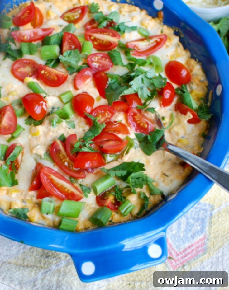 Baked Sriracha Sweet Corn Dip Side View