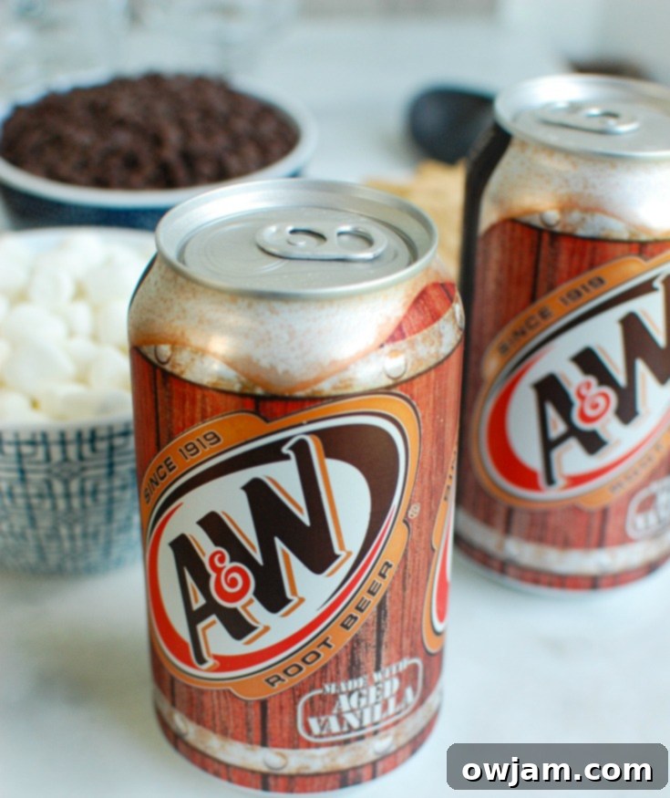 S'more A&W Root Beer Floats Ingredients 